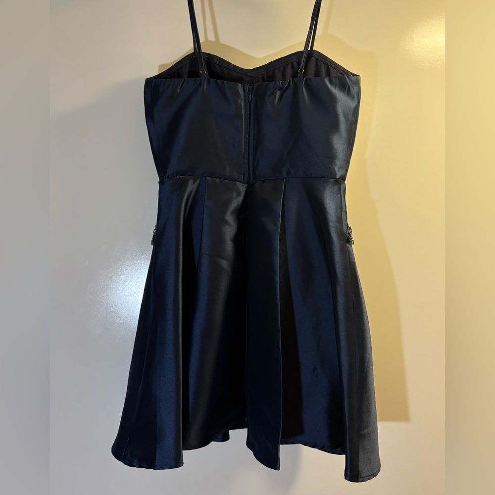 Simple Navy Hoco Dress - Picture 2 of 5